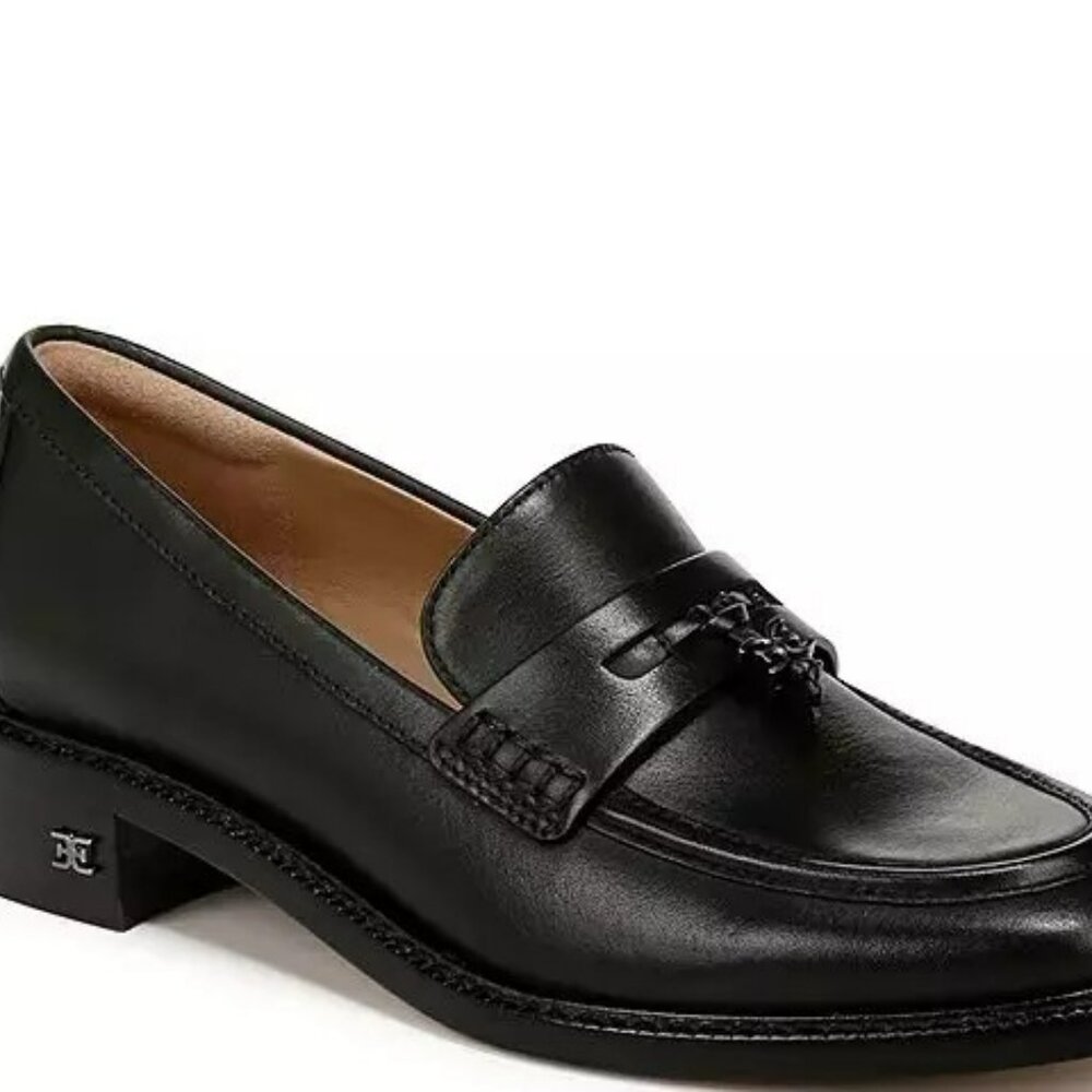 Sam Edelman Denise Black Leather Loafers Shoes 5.5 Medium Women's. NWT